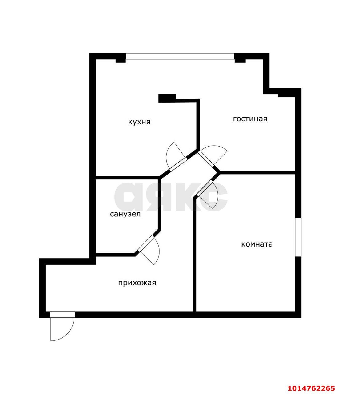 Фото №14: 2-комнатная квартира 54 м² - Краснодар, Краевая Клиническая Больница, ул. 1 Мая, 292