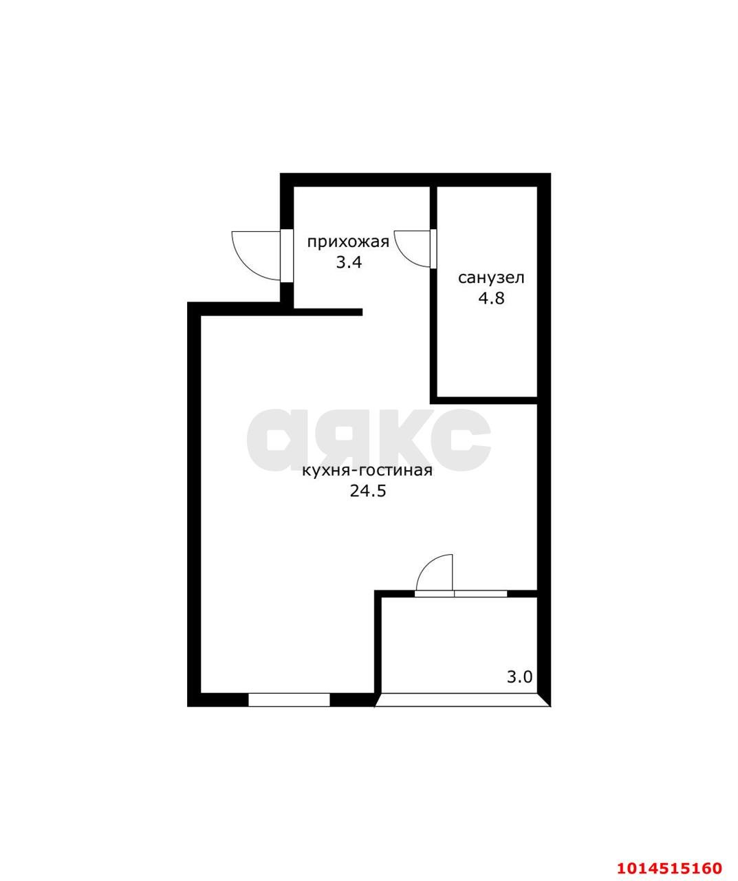 Фото №12: 2-комнатная квартира 64 м² - Краснодар, Краевая Клиническая Больница, ул. Восточно-Кругликовская, 76/1