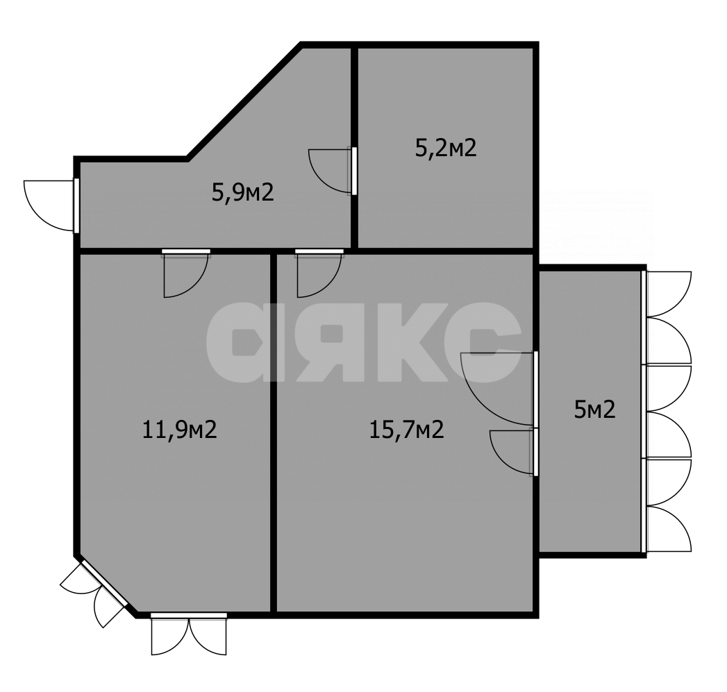 Фото №17: 1-комнатная квартира 43 м² - Анапа, ул. Парковая, 31