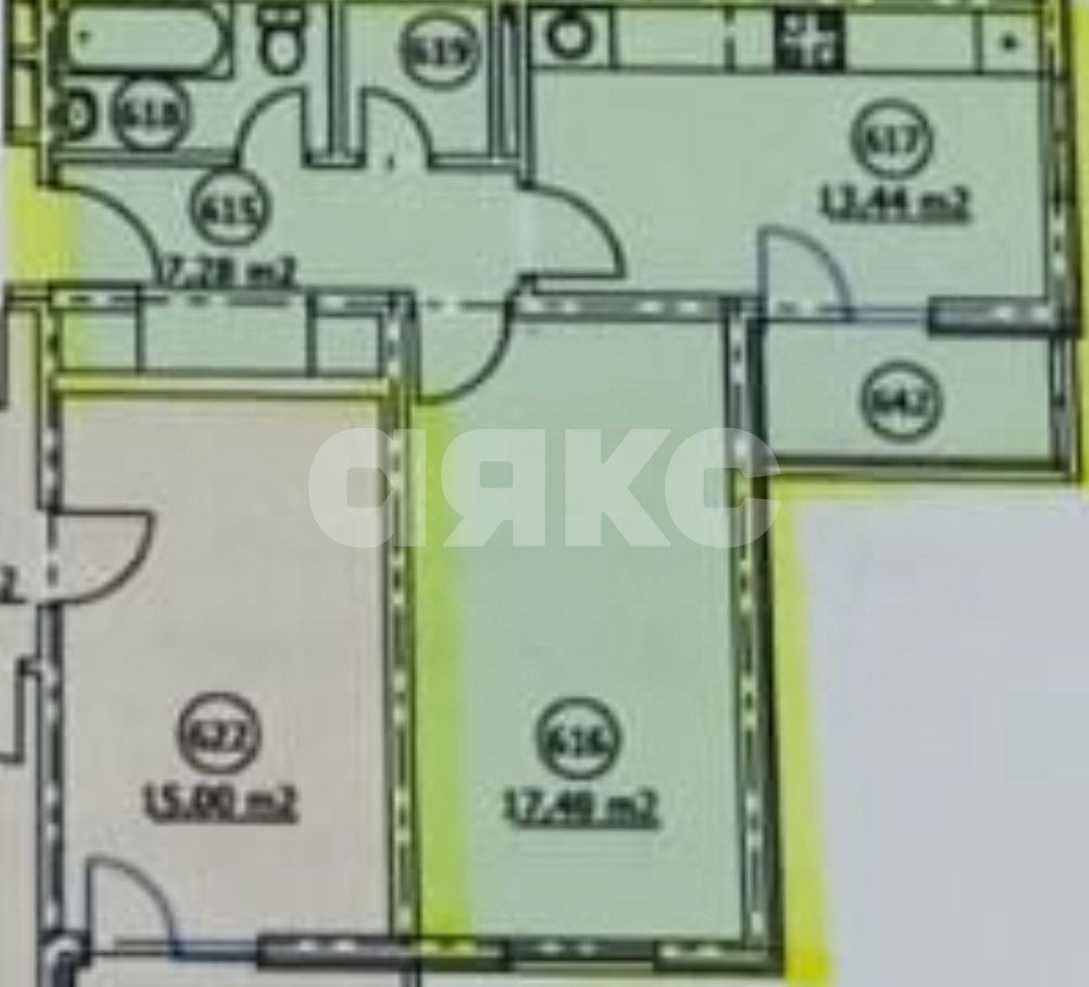 Фото №20: 1-комнатная квартира 43 м² - Анапа, жилой комплекс Парковый, ул. Парковая, 79к1