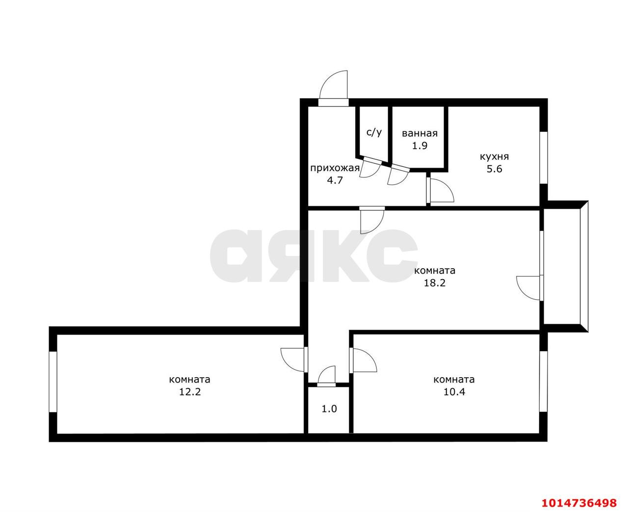 Фото №12: 3-комнатная квартира 60 м² - Краснодар, Славянский, ул. Крымская, 65