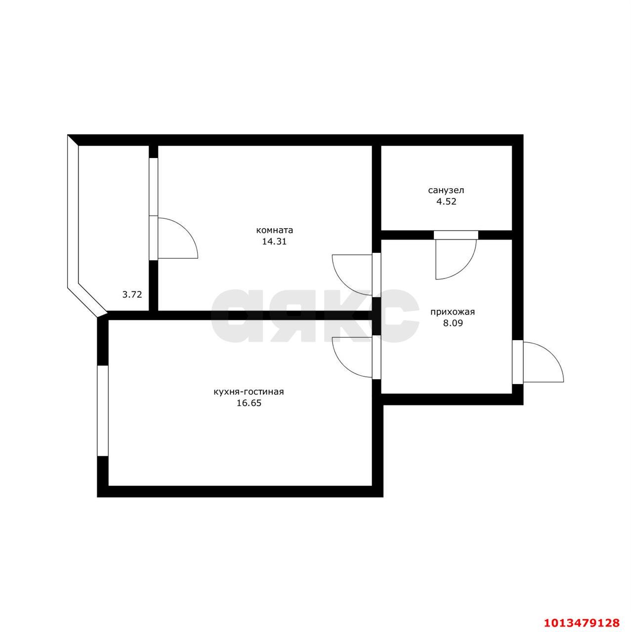 Фото №4: 1-комнатная квартира 43 м² - Краснодар, ЖК Урал, ул. Уральская, 87/7