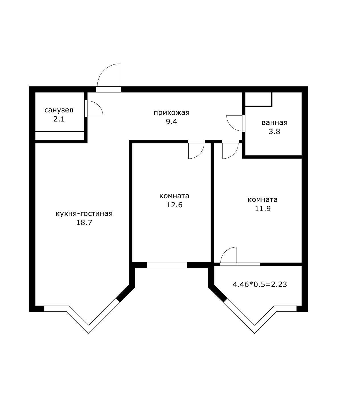 Фото №11: 2-комнатная квартира 63 м² - Краснодар, Прикубанский внутригородской округ, мкр. 2-я Площадка, ул. Ветеранов, 85к5