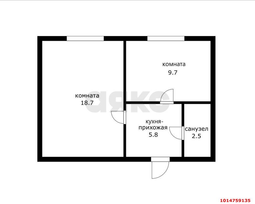 Фото №2: 2-комнатная квартира 36 м² - Ленина, Карасунский внутригородской округ, ул. Молодёжная, 43
