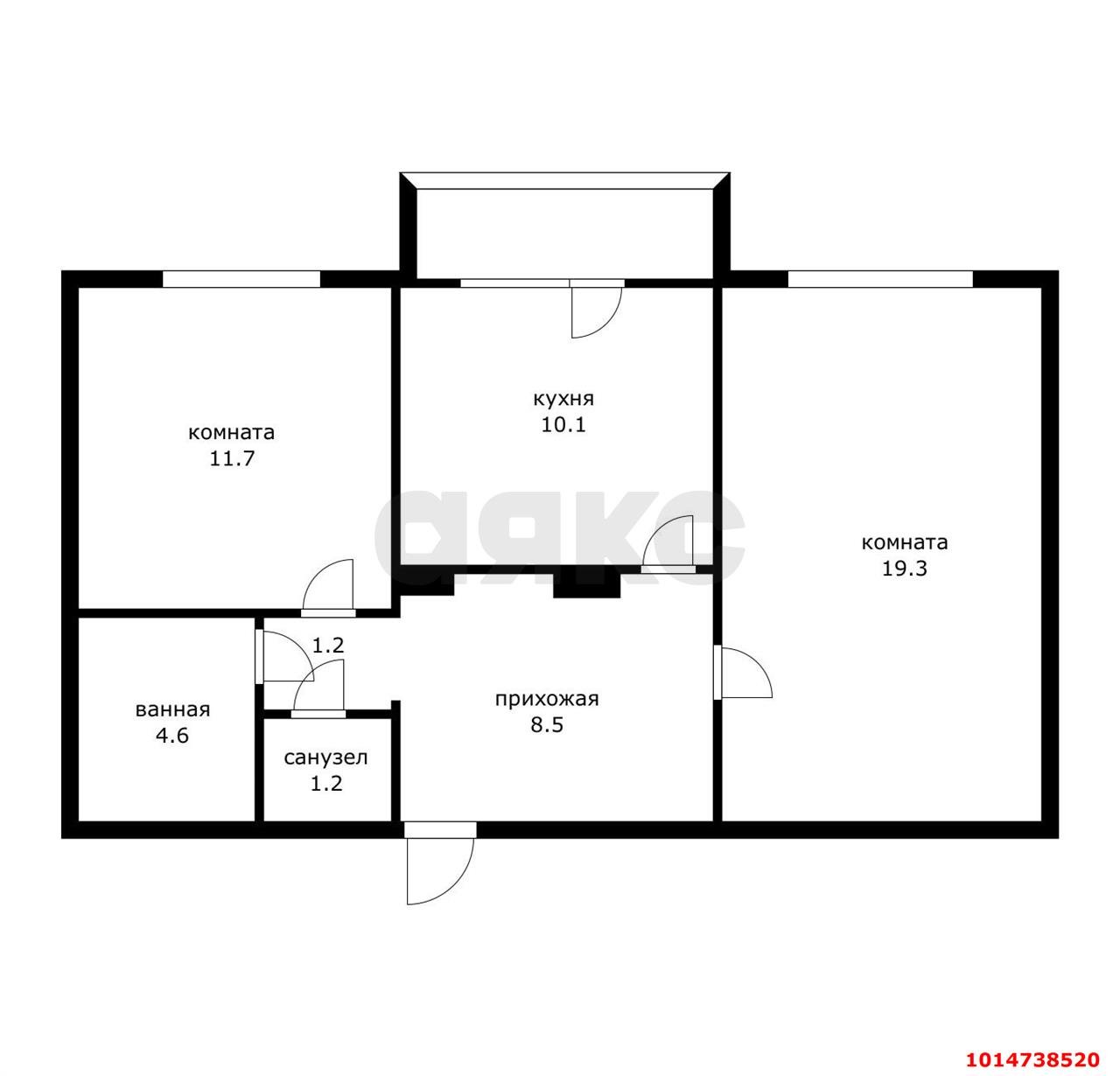Фото №15: 2-комнатная квартира 56 м² - Краснодар, Краевая Клиническая Больница, ул. Восточно-Кругликовская, 67
