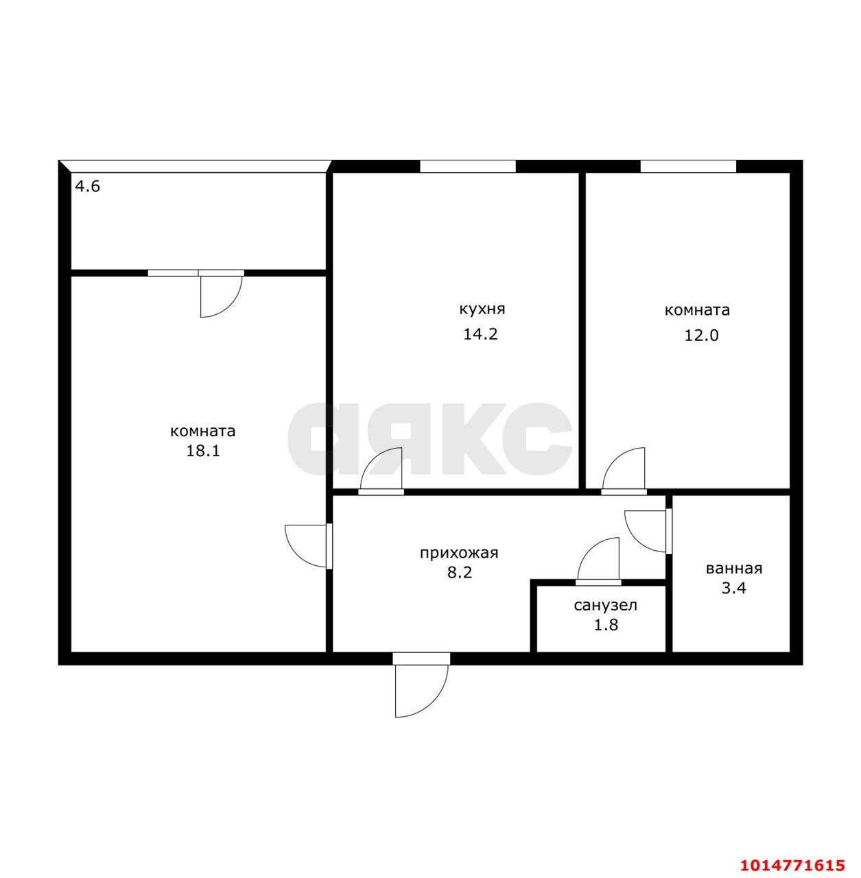 Фото №12: 2-комнатная квартира 57 м² - Краснодар, Прикубанский внутригородской округ, Немецкая Деревня, мкр. жилой комплекс Германия, ул. Шумана, 3
