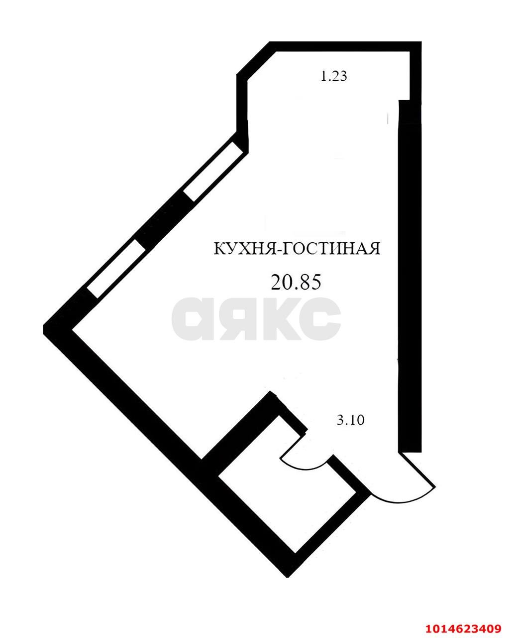 Фото №14: Студия 27 м² - Краснодар, жилой комплекс Дыхание, ул. Лётчика Позднякова, 2к9