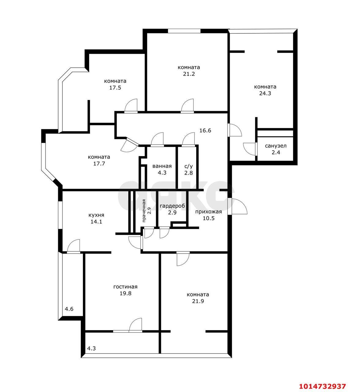 Фото №20: 5+-комнатная квартира 199 м² - Краснодар, Фестивальный, пр-д Дальний, 9к2