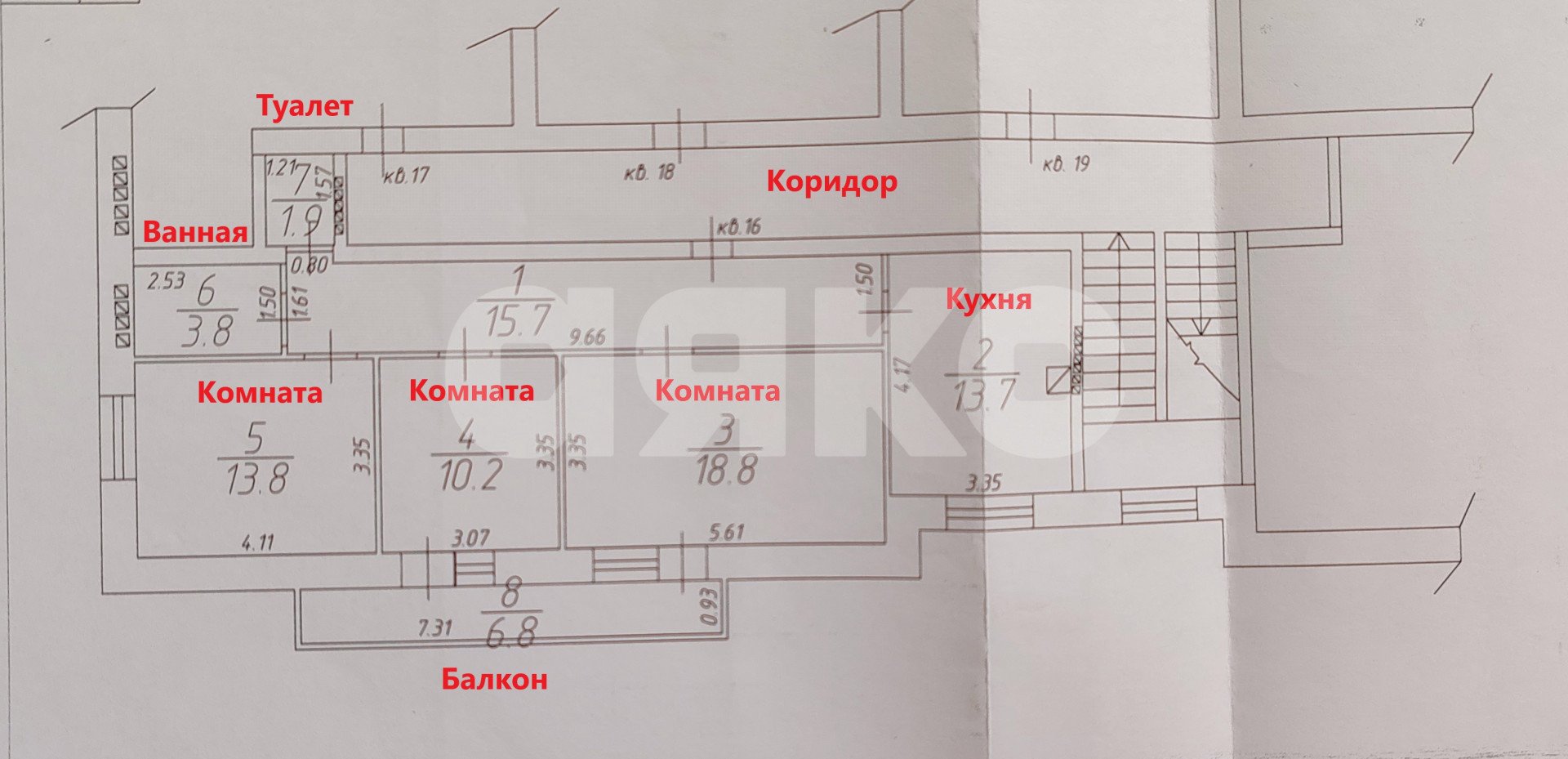 Фото №35: 3-комнатная квартира 84 м² - Темрюк, ул. Дальняя, 30