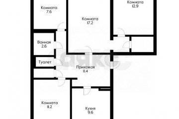 Фото №4: 4-комнатная квартира 84 м² - Краснодар, мкр. жилой комплекс Акварели-2, ул. Тепличная, 62/1к5