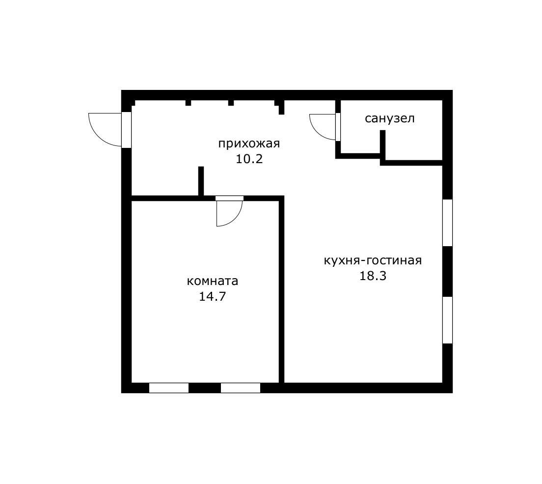 Фото №10: 2-комнатная квартира 45 м² - Краснодар, Западный внутригородской округ, Горгаз, мкр. Центральный, ул. Захарова, 51