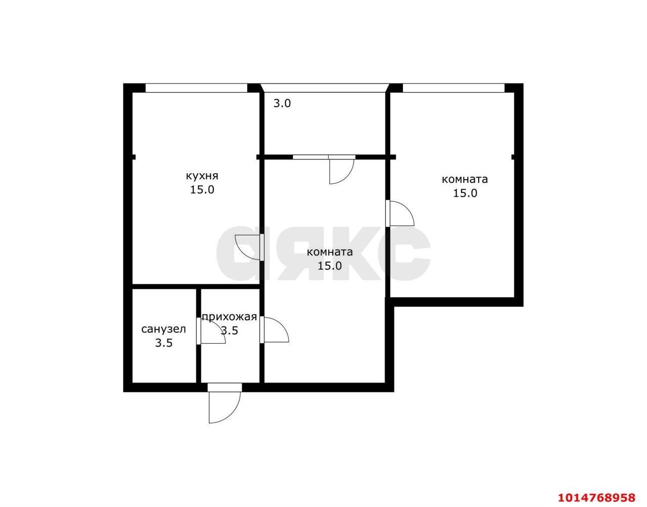 Фото №11: 2-комнатная квартира 53 м² - Краснодар, Славянский, ул. Заполярная, 35к10
