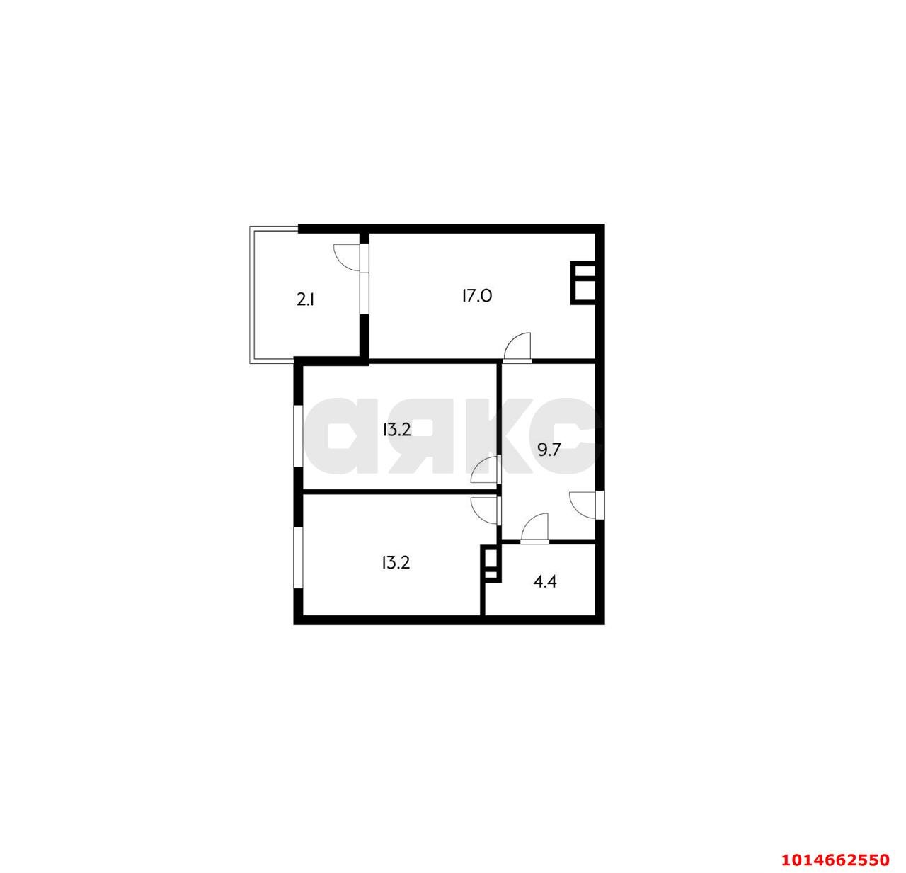 Фото №14: 2-комнатная квартира 61 м² - Краснодар, Прикубанский внутригородской округ, квартал Доброта, мкр. Любимово, 16