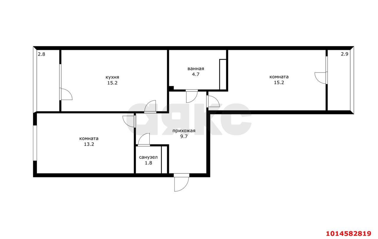 Фото №18: 2-комнатная квартира 60 м² - Краснодар, жилой комплекс Самолёт, ул. Западный Обход, 39/2