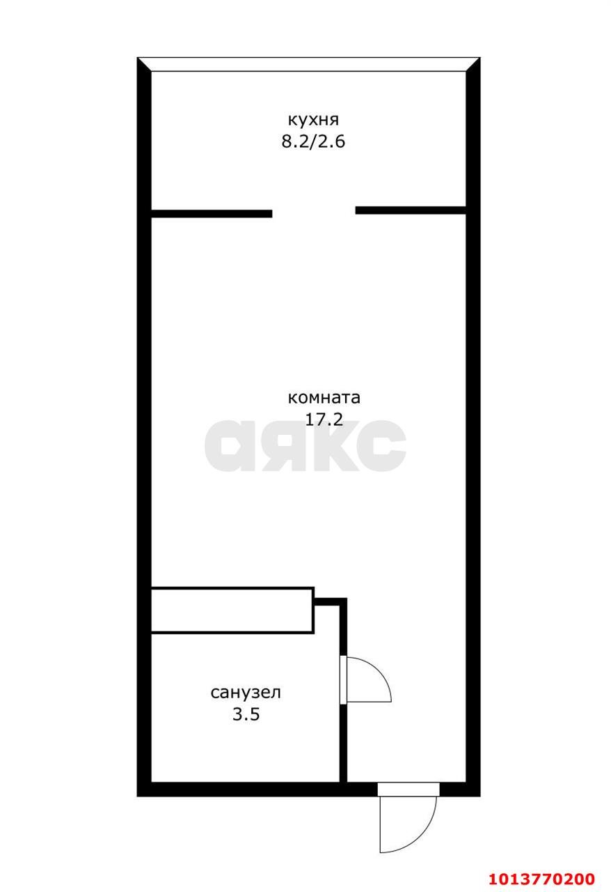 Фото №13: Студия 26 м² - Краснодар, ЖК Флотилия, ул. имени 40-летия Победы, 178к2