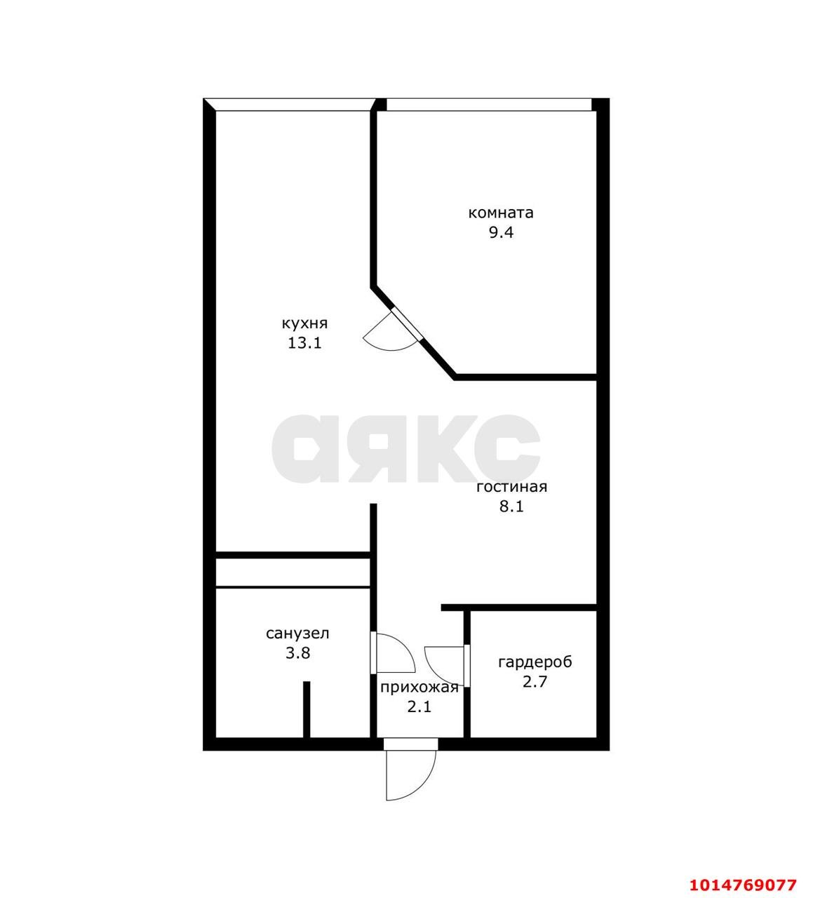 Фото №14: 1-комнатная квартира 39 м² - Краснодар, ЖК Все Свои Вип, ул. Колхозная, 5/1