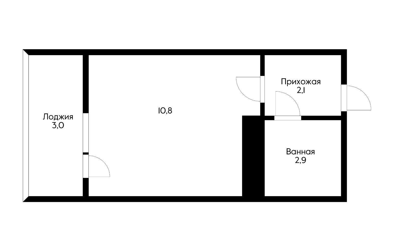 Фото №2: Студия 19 м² - Краснодар, Прикубанский внутригородской округ, мкр. жилой комплекс Самолёт-4, ул. Константина Гондаря, 103к1