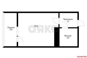 Фото №2: Студия 19 м² - Краснодар, мкр. жилой комплекс Самолёт-4, ул. Константина Гондаря, 103к1