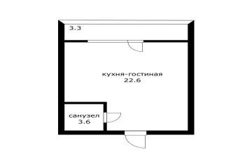 Фото №5: Студия 26 м² - Новая Адыгея, мкр. жилой комплекс Мега, ул. Бжегокайская, 90/5к1