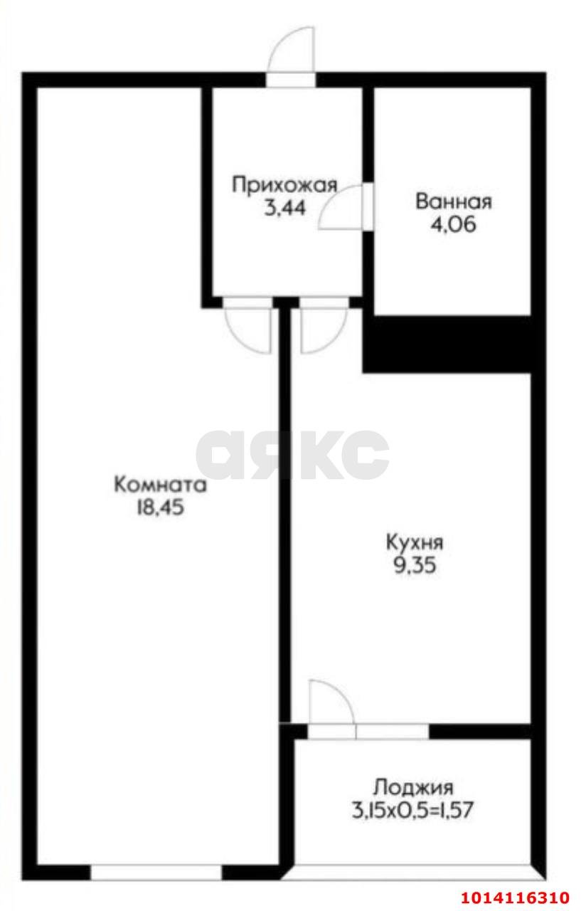 Фото №6: 1-комнатная квартира 35 м² - Краснодар, Славянский, ул. Заполярная, 39лит10