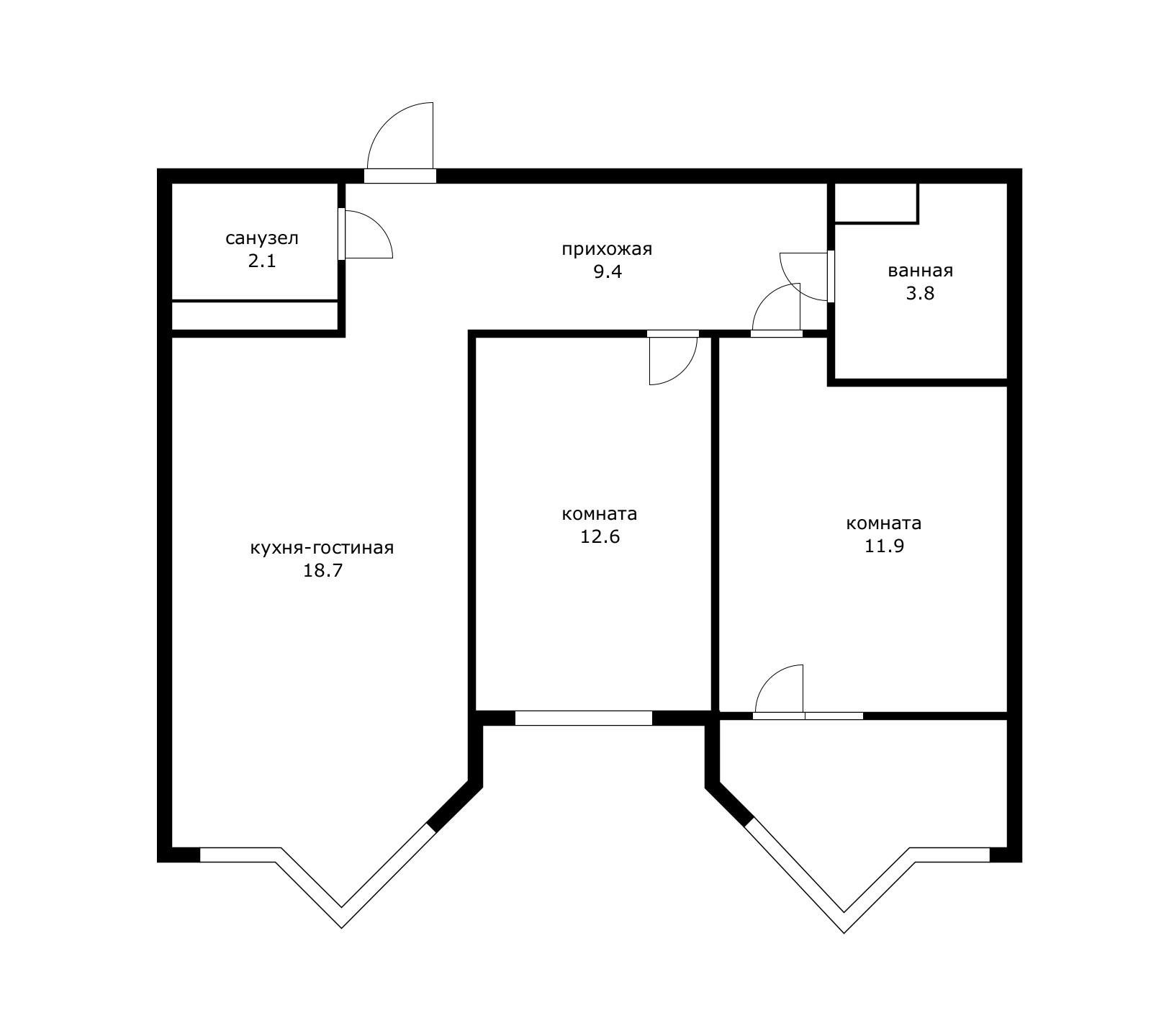 Фото №19: 2-комнатная квартира 60 м² - Краснодар, Прикубанский внутригородской округ, мкр. 2-я Площадка, ул. Ветеранов, 85к5
