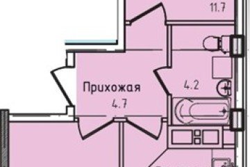 Фото №1: 2-комнатная квартира 55 м² - Яблоновский, ул. Луговая, 7/7