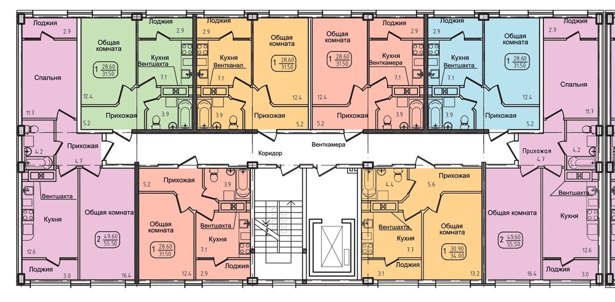 Фото №8: 2-комнатная квартира 55 м² - Яблоновский, ул. Луговая, 7/7