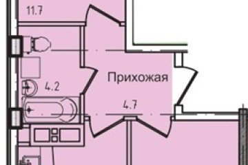 Фото №1: 2-комнатная квартира 55 м² - Яблоновский, ул. Луговая, 7/7