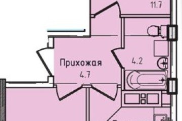 Фото №1: 2-комнатная квартира 55 м² - Яблоновский, ул. Луговая, 7/7