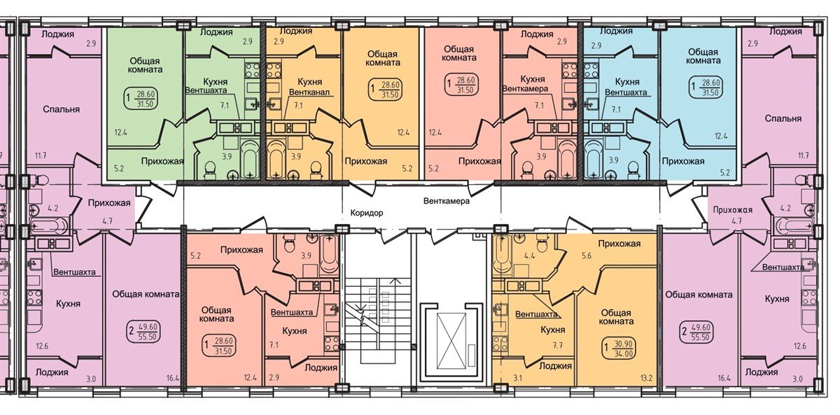 Фото №8: 2-комнатная квартира 55 м² - Яблоновский, ул. Луговая, 7/7