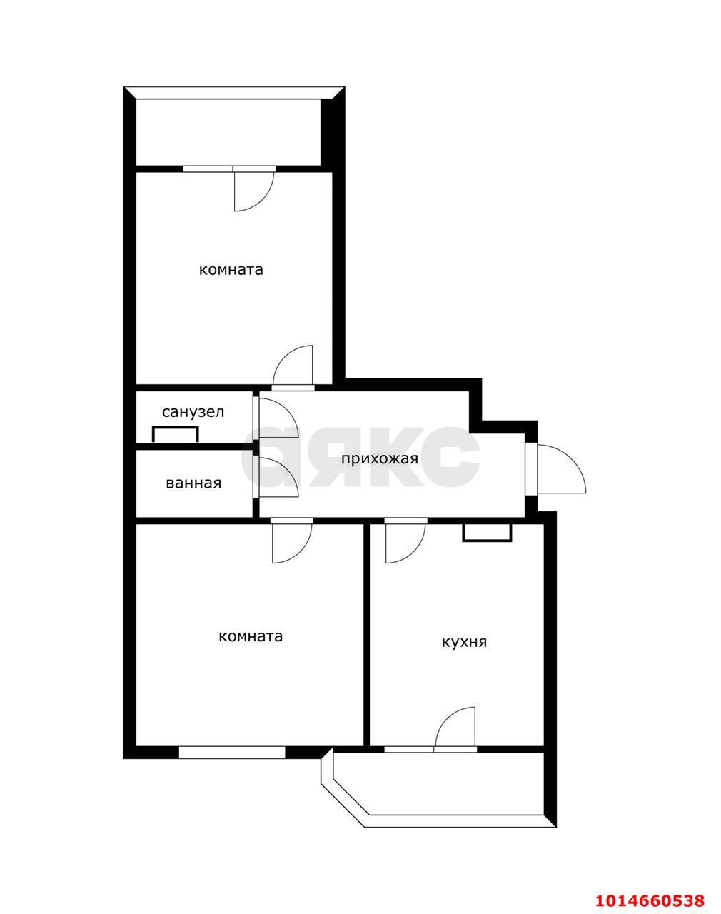 Фото №8: 2-комнатная квартира 67 м² - Краснодар, ЖК Панорама, ул. Восточно-Кругликовская, 28/1