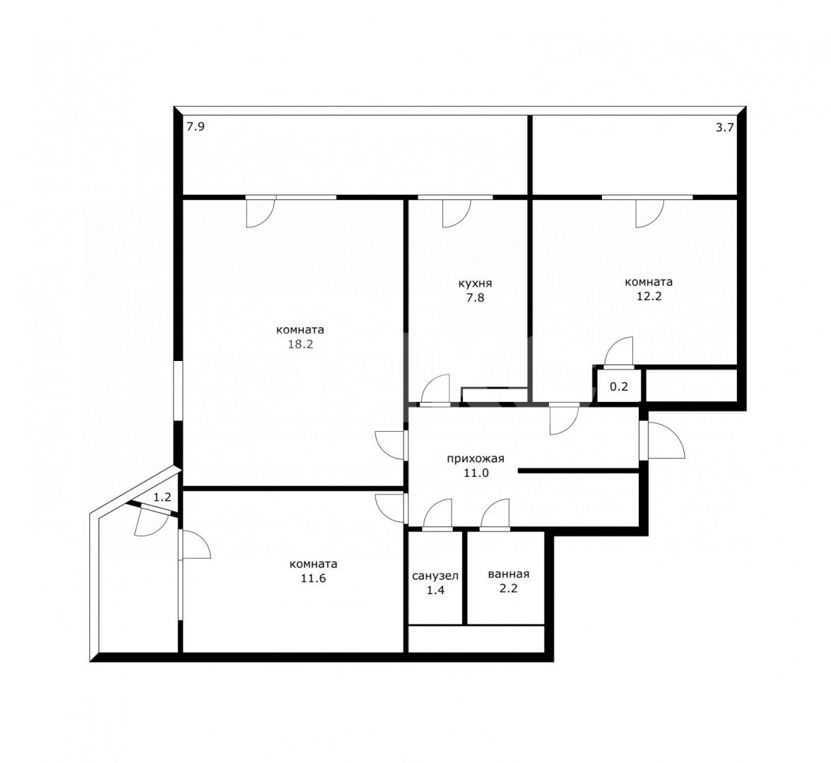 Фото №15: 3-комнатная квартира 78 м² - Сочи, Гагарина, ул. Гагарина, 1