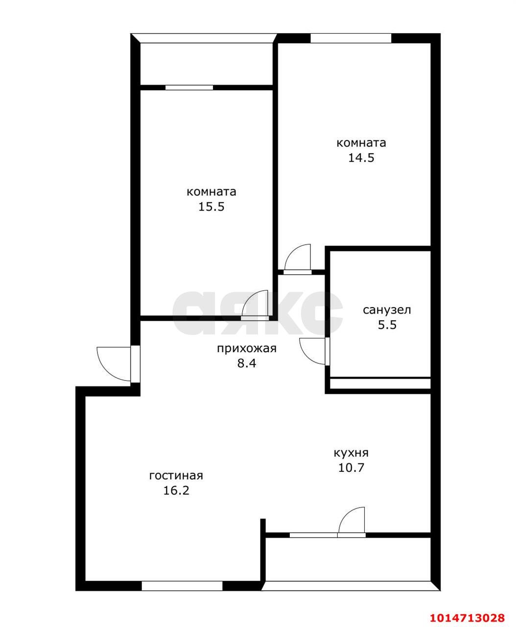 Фото №20: 3-комнатная квартира 76 м² - Краснодар, ЖК Перспектива, ул. Героев-Разведчиков, 6к3