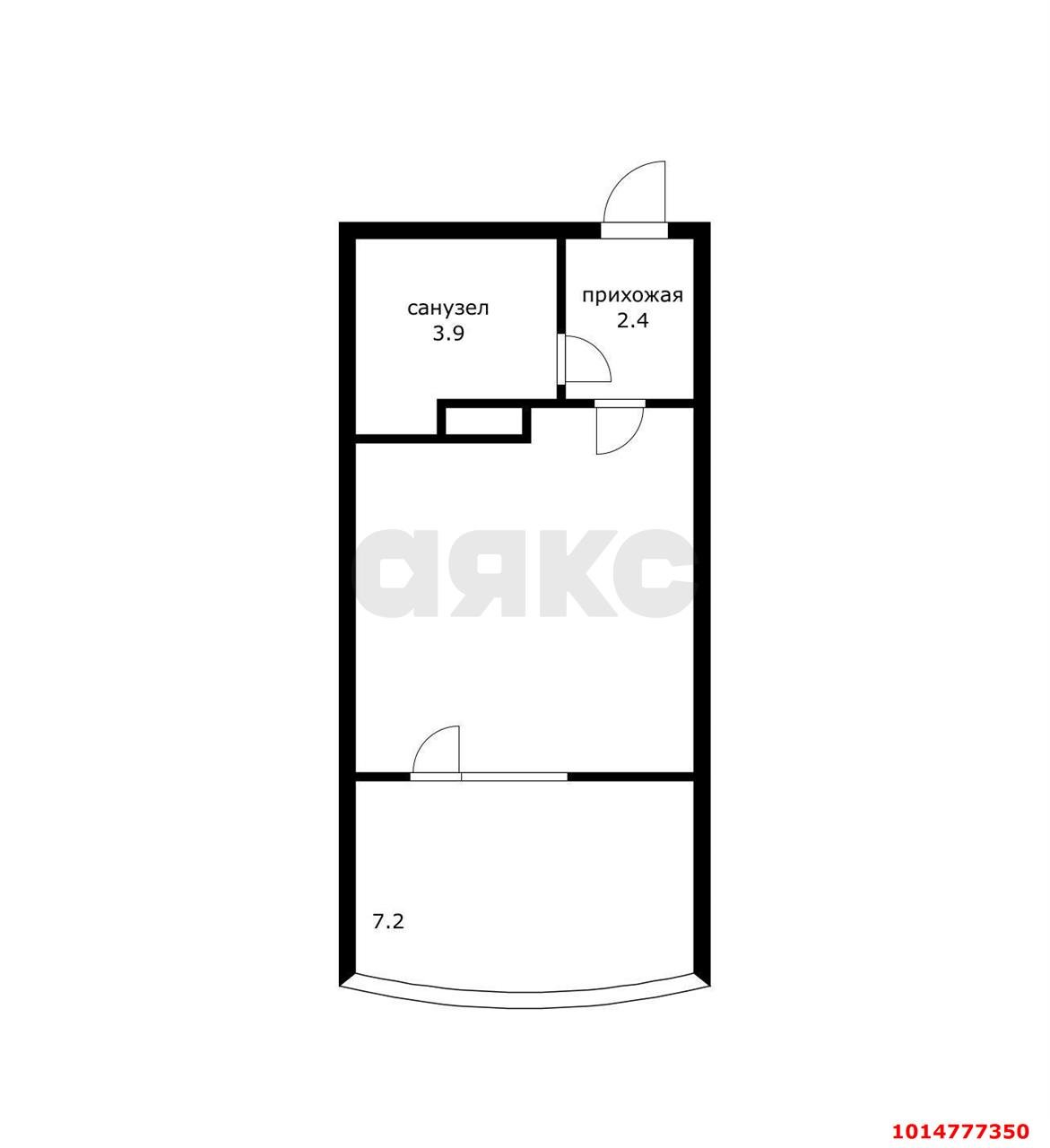 Фото №9: Студия 18 м² - Краснодар, жилой комплекс Самолёт-4, ул. Константина Гондаря, 103к1