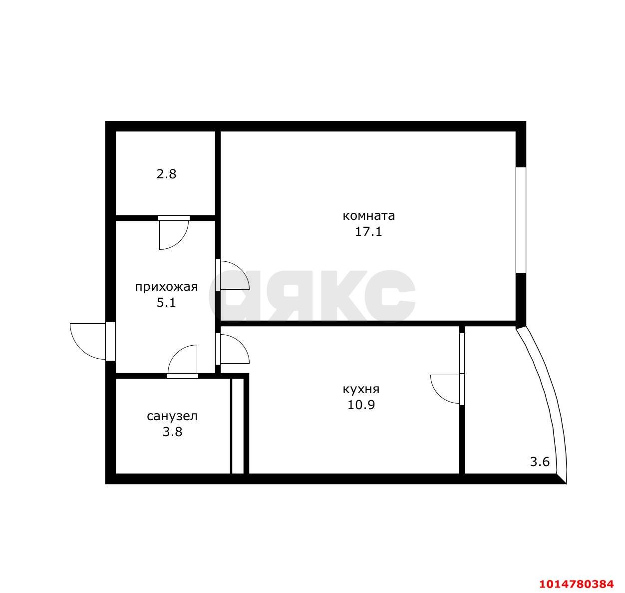 Фото №12: 1-комнатная квартира 39 м² - Краснодар, жилой комплекс Каскад, ул. имени Дмитрия Благоева, 31к2
