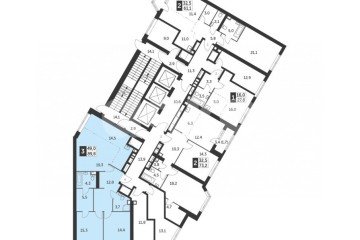 Фото №2: 3-комнатная квартира 90 м² - Москва, мкр. ЖК Архитектор, ул. Академика Волгина, 2