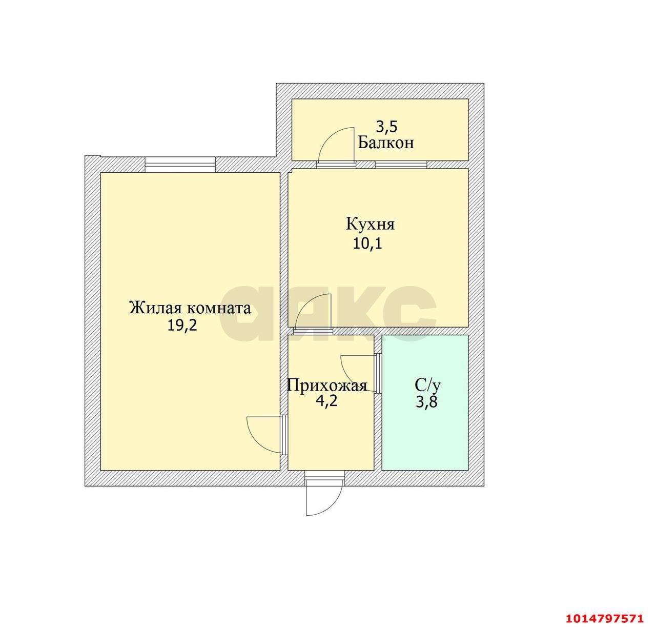 Фото №8: 1-комнатная квартира 41 м² - Краснодар, Фестивальный, пр-д Дальний, 3