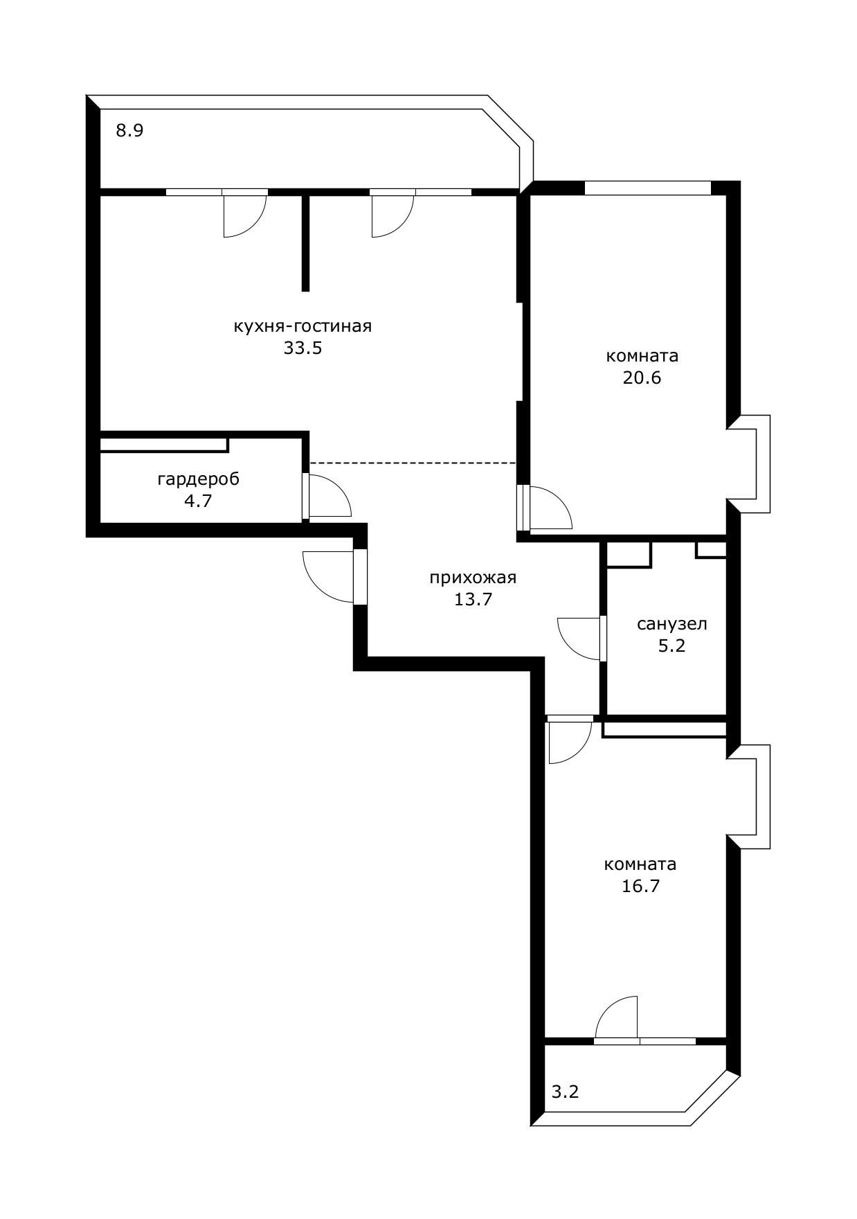 Фото №20: 3-комнатная квартира 94 м² - Краснодар, Прикубанский внутригородской округ, Школьный, Круглик, жилой комплекс Ежи, мкр. Табачная Фабрика, ул. Табачная, 1/1к2