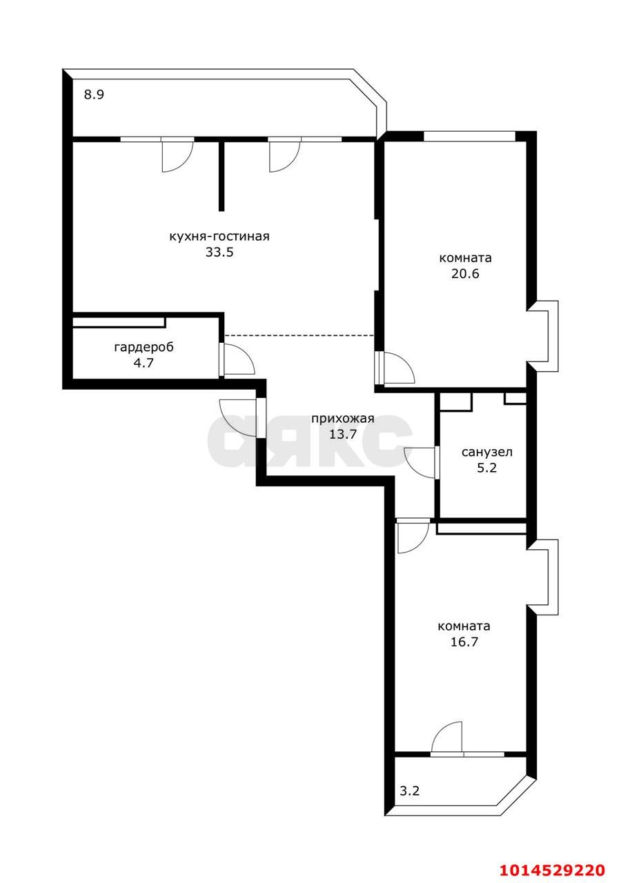 Фото №20: 3-комнатная квартира 94 м² - Краснодар, Табачная Фабрика, ул. Табачная, 1/1к2