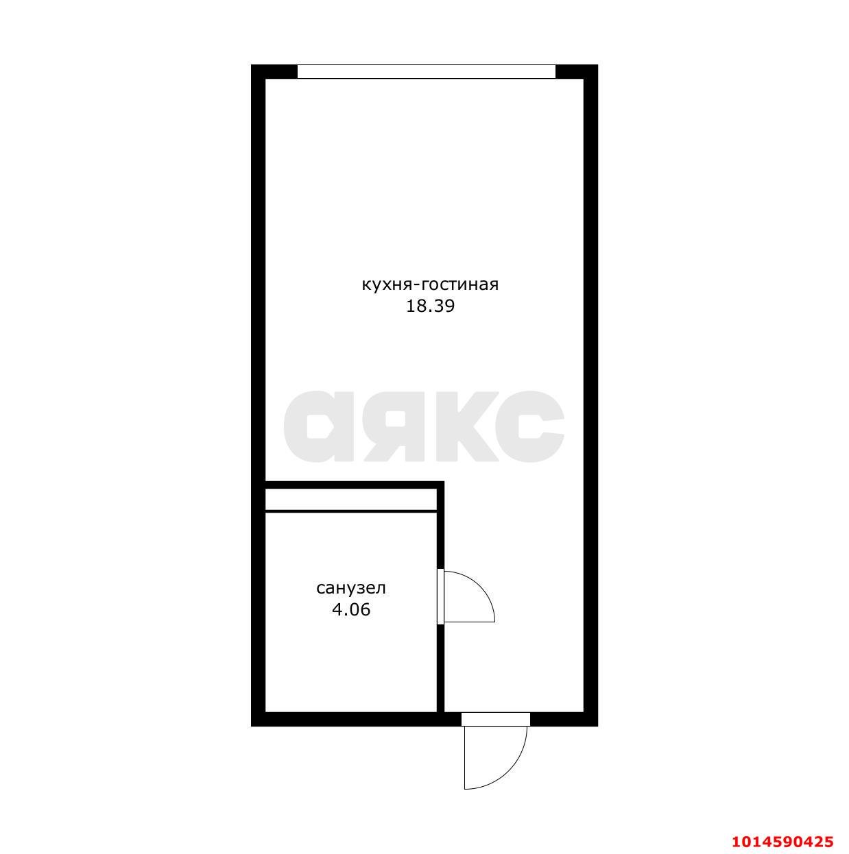 Фото №4: Студия 22 м² - Краснодар, Черёмушки, ул. Обрывная, 132/1
