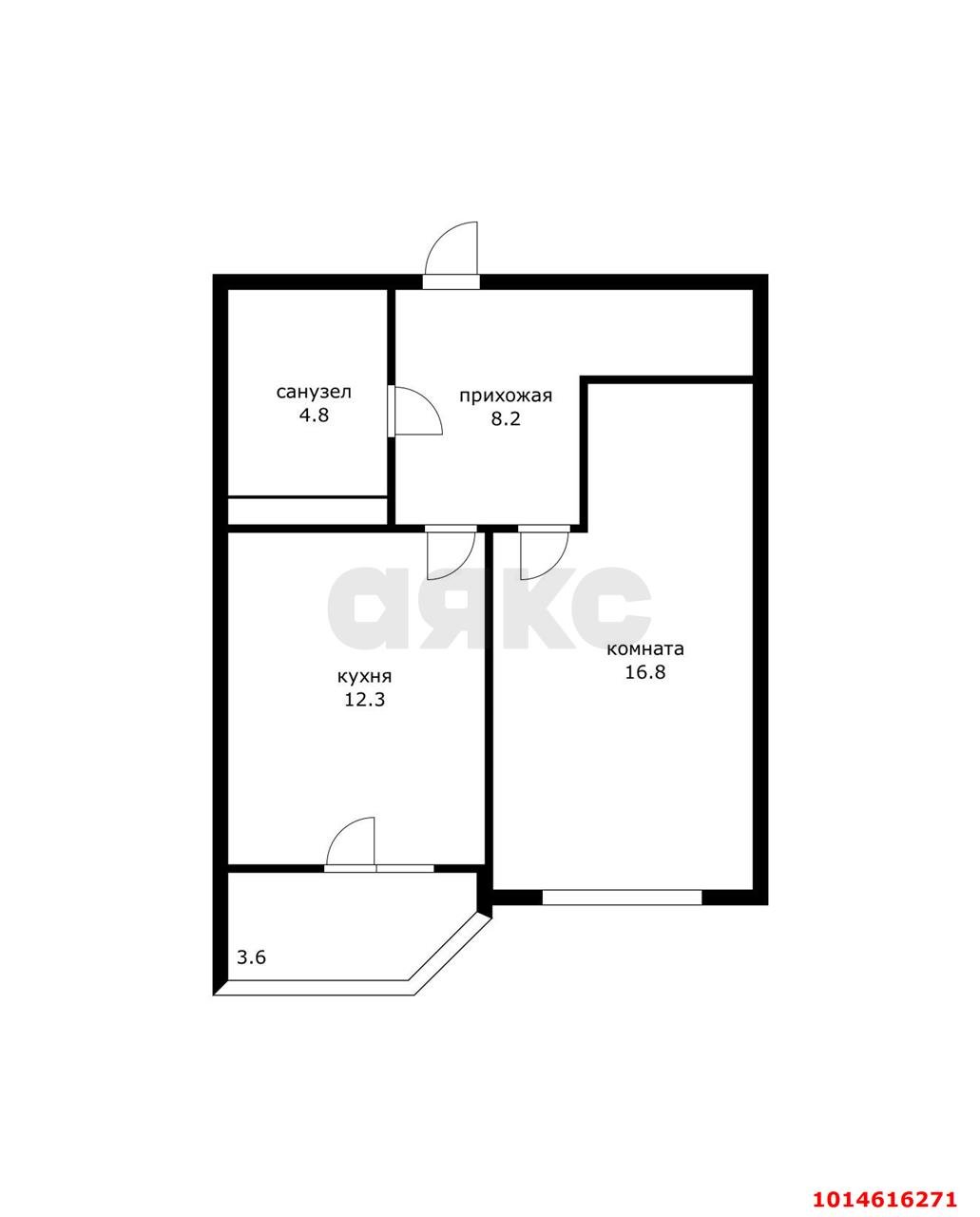 Фото №5: 1-комнатная квартира 45 м² - Краснодар, жилой комплекс Лучший, ул. Ростовское шоссе, 30/7