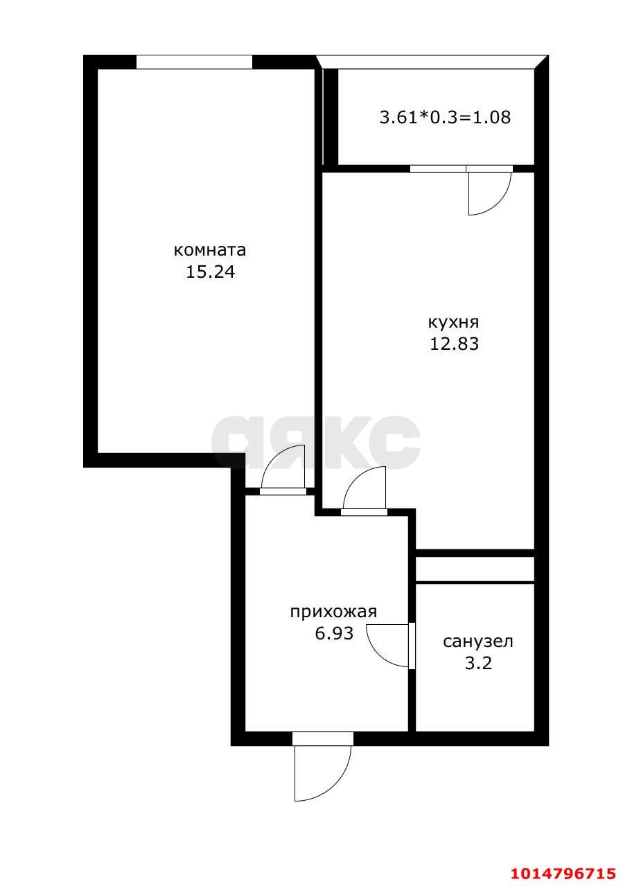 Фото №8: 1-комнатная квартира 42 м² - Краснодар, ЖК Цветы, ул. Круговая, 4Вк3