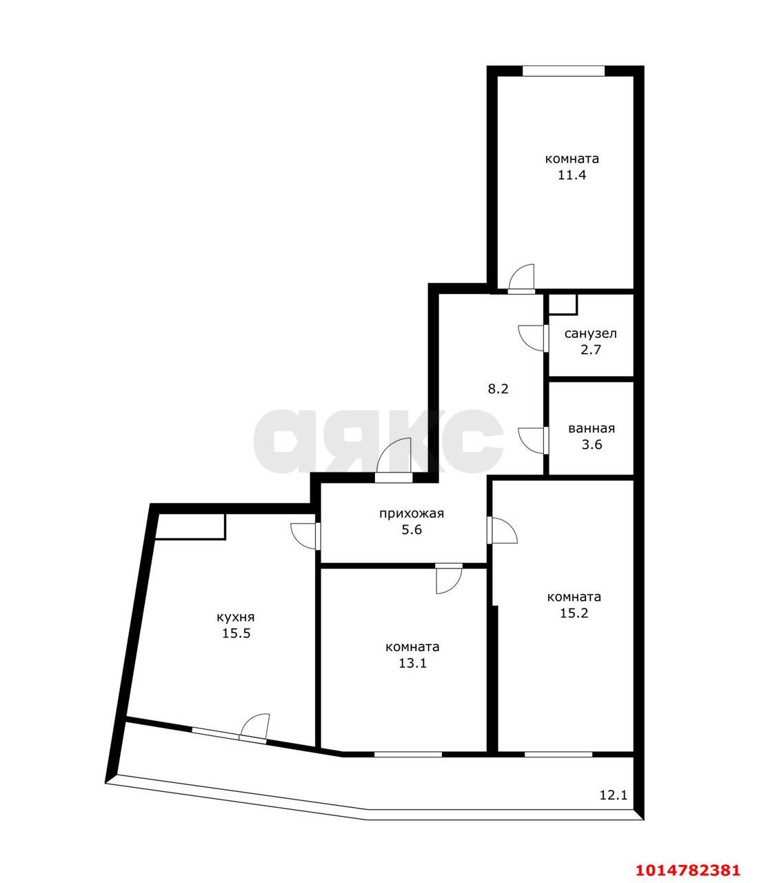 Фото №2: 3-комнатная квартира 80 м² - Краснодар, жилой комплекс Фонтаны, ул. Воронежская, 47/14
