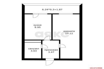 Фото №5: 1-комнатная квартира 39 м² - Краснодар, мкр. жилой комплекс Краски, ул. Краеведа Соловьёва, 6