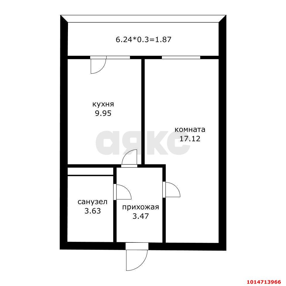 Фото №5: 1-комнатная квартира 39 м² - Краснодар, жилой комплекс Краски, ул. Краеведа Соловьёва, 6