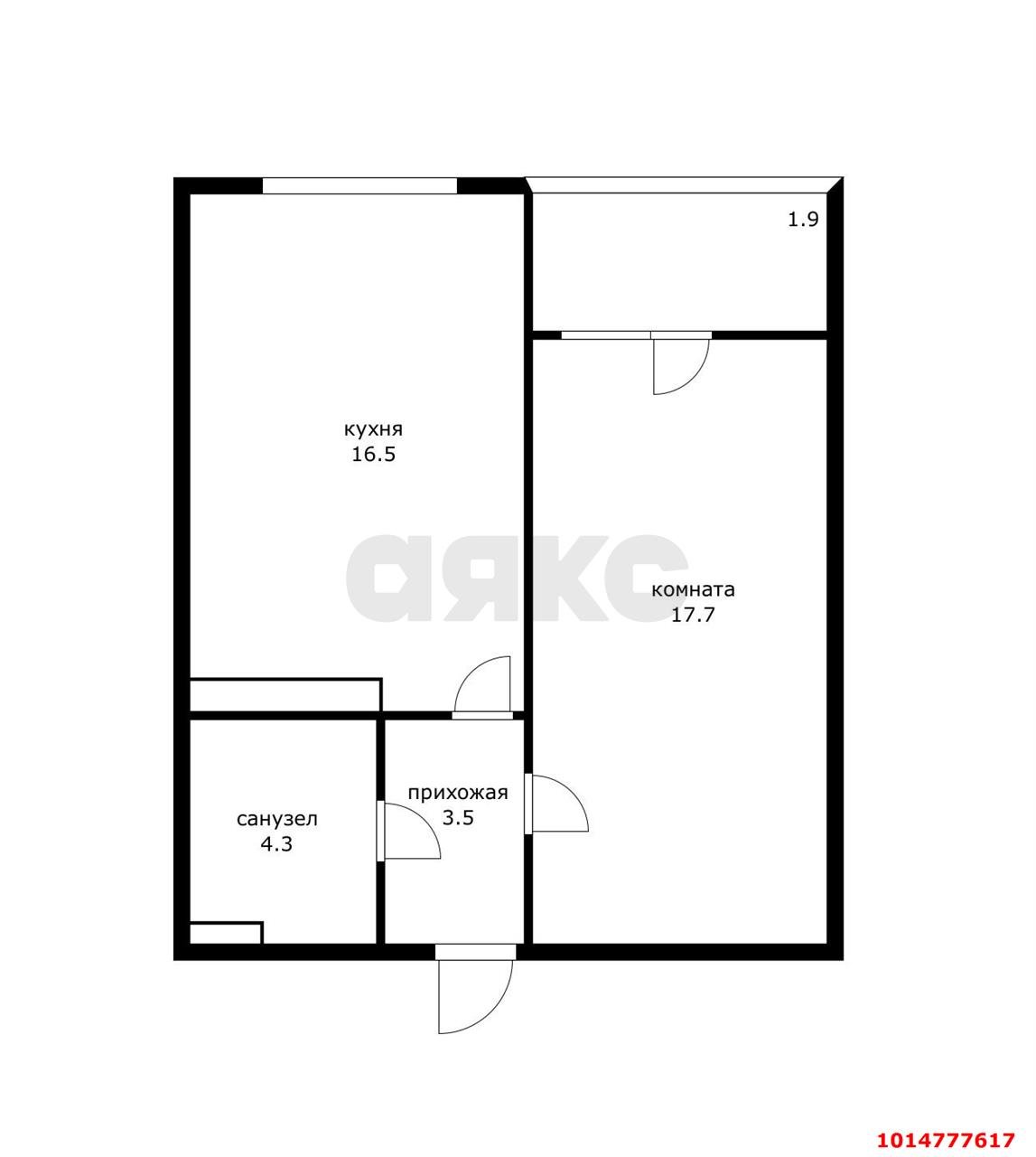Фото №17: 1-комнатная квартира 43 м² - Краснодар, жилой комплекс Сказка Град, ул. имени В.Н. Мачуги, 166Ак1