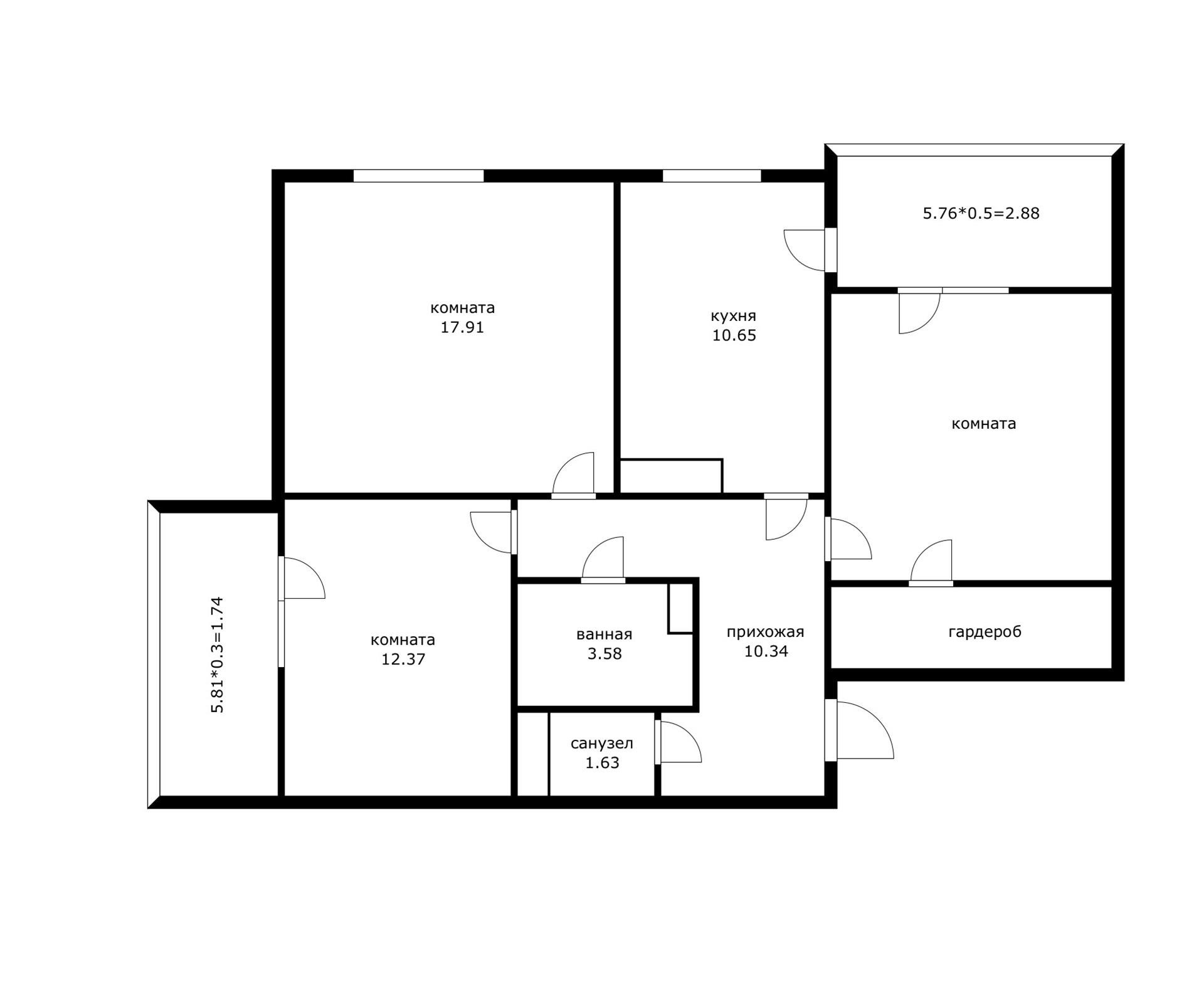 Фото №19: 3-комнатная квартира 86 м² - Краснодар, Прикубанский внутригородской округ, Авиагородок, мкр. ЖК На Стахановской, ул. Стахановская, 1/5