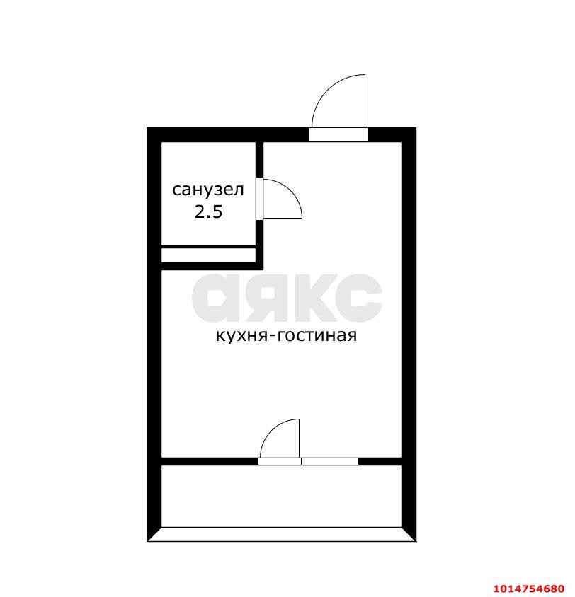 Фото №11: Студия 24 м² - Краснодар, жилой комплекс Краски, ул. Краеведа Соловьёва, 6к6
