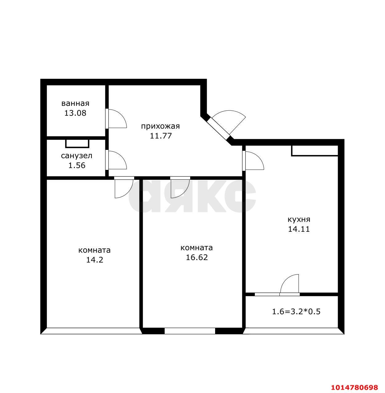 Фото №17: 2-комнатная квартира 63 м² - Краснодар, ЖК Панорама, ул. Восточно-Кругликовская, 22/3