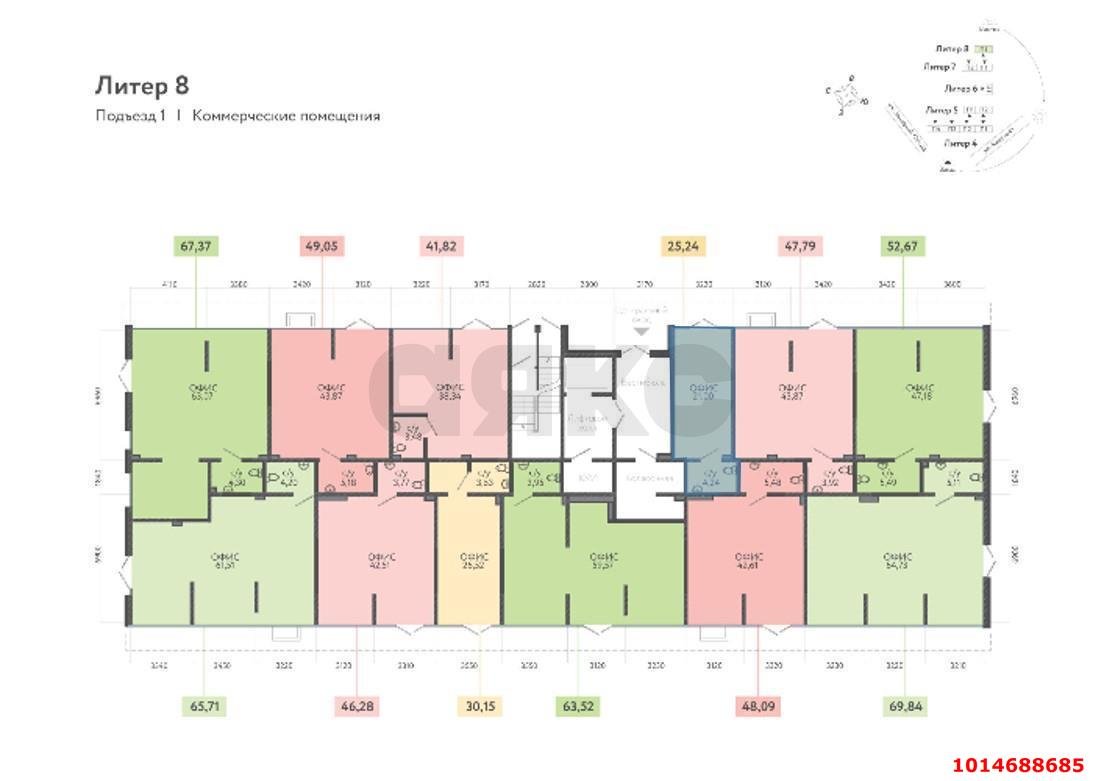 Фото №8: Торговое помещение 26 м² - Краснодар, жилой комплекс Лето, ул. Западный Обход, 50